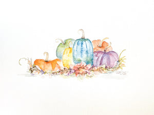 "Pumpkins" Seasonal Print