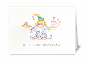 "I'll Be Gnome For Christmas" (boy) Blank Card 10 Pack Holiday