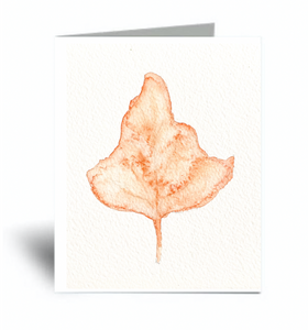 "Brown Leaf" Blank Card 10 Pack Holiday