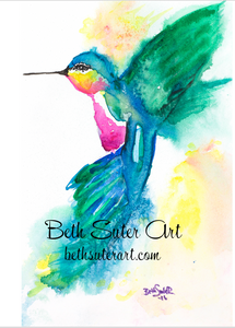 "Staci Hummingbird" Animal Print