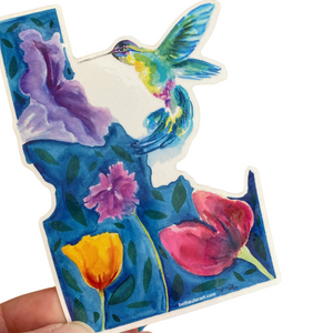 "Idaho In Bloom" Idaho Vinyl Sticker