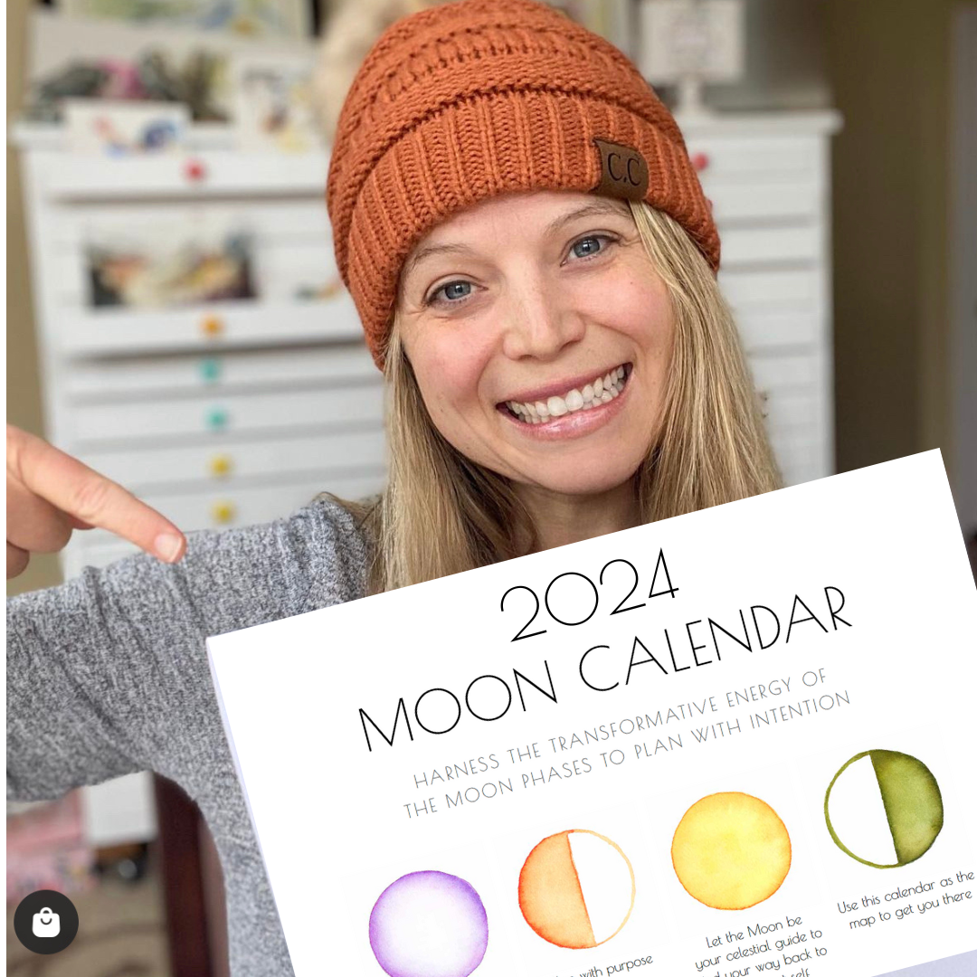 DIGITAL DOWNLOAD 2024 Moon Calendar Beth Suter Art