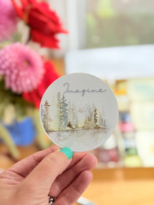 "Imagine" Vinyl Sticker