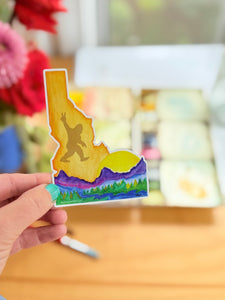 "Peace Out Bigfoot" Idaho Vinyl Sticker