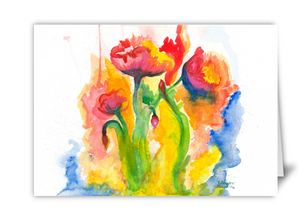 "Poppies In Bloom" Blank Card Ten Pack