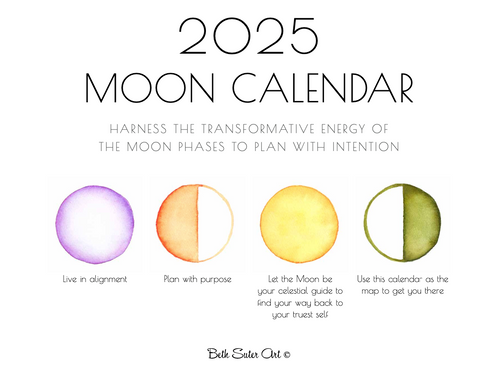 2025 Moon Calendar DIGITAL Download (this is not a physical product)