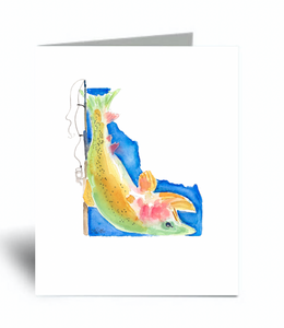 "Fish On" Blank Card 10 Pack