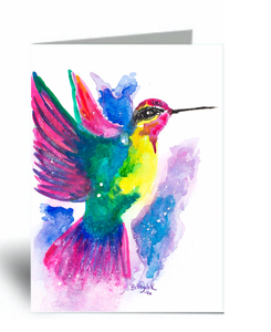 "Summer Hummingbird" Blank Card 10 Pack